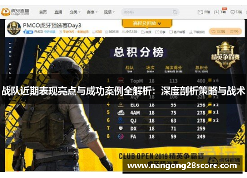 战队近期表现亮点与成功案例全解析：深度剖析策略与战术