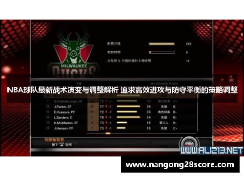 NBA球队最新战术演变与调整解析 追求高效进攻与防守平衡的策略调整