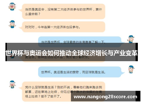 世界杯与奥运会如何推动全球经济增长与产业变革